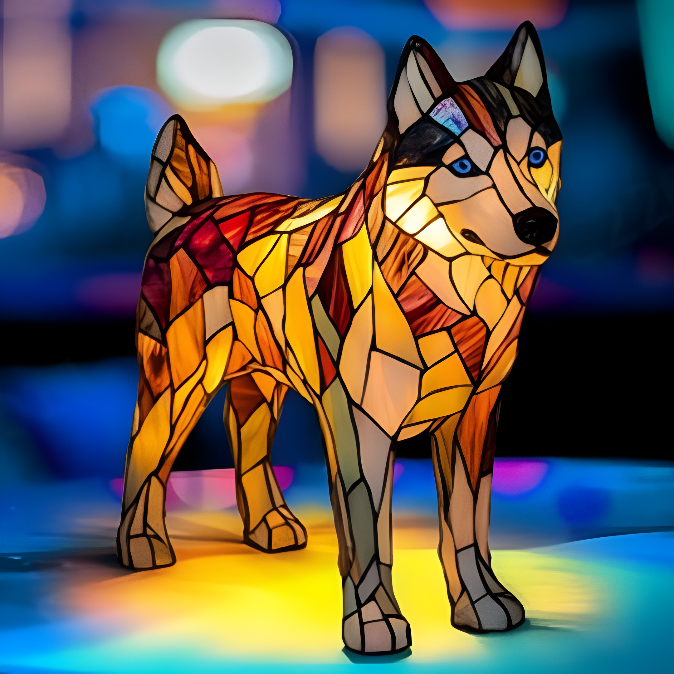 Mozaikowy Husky