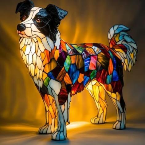 Witrażowy Border Collie