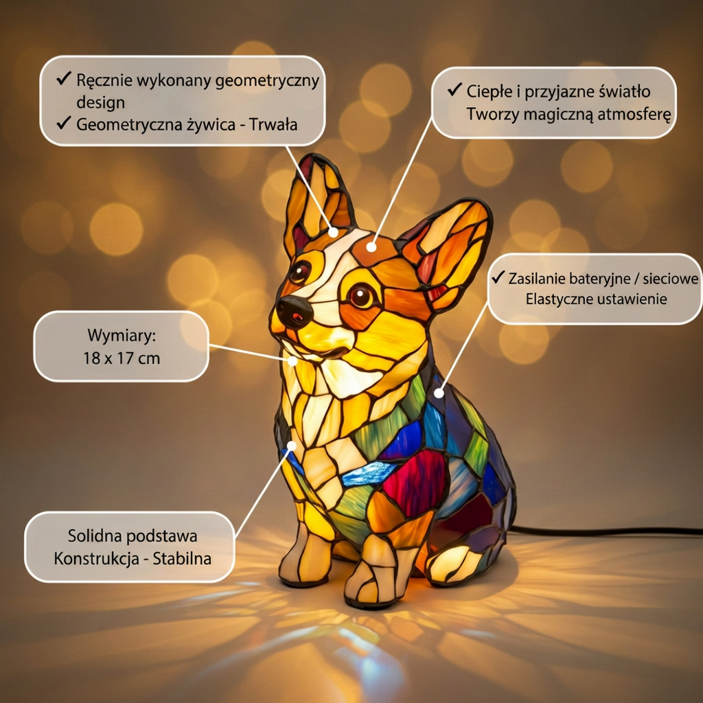 Witrażowe Corgi