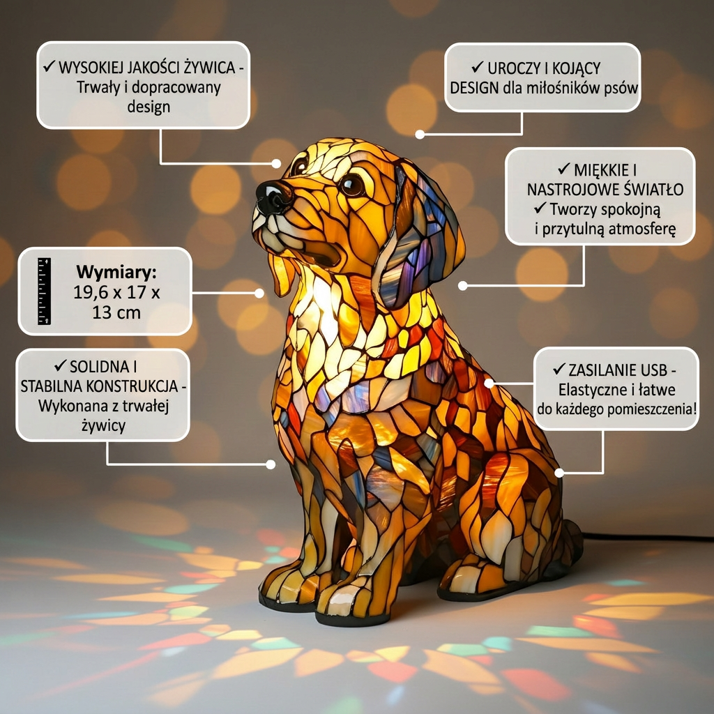 Mozaikowy Golden Retriever