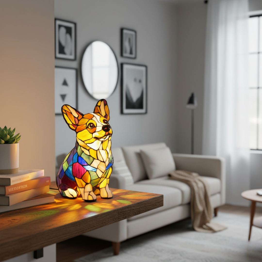 Witrażowe Corgi