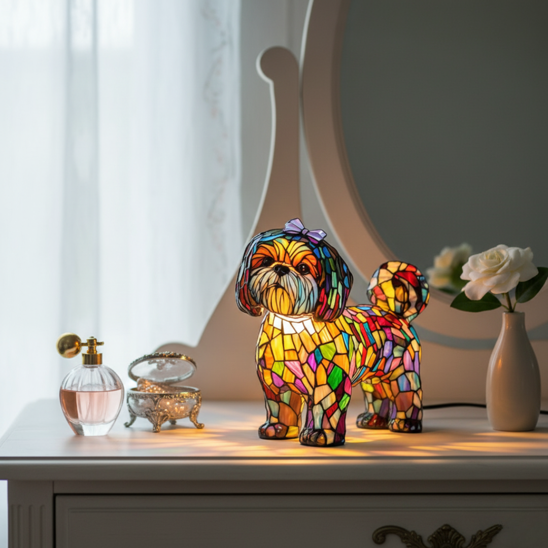 Witrażowy Shih Tzu