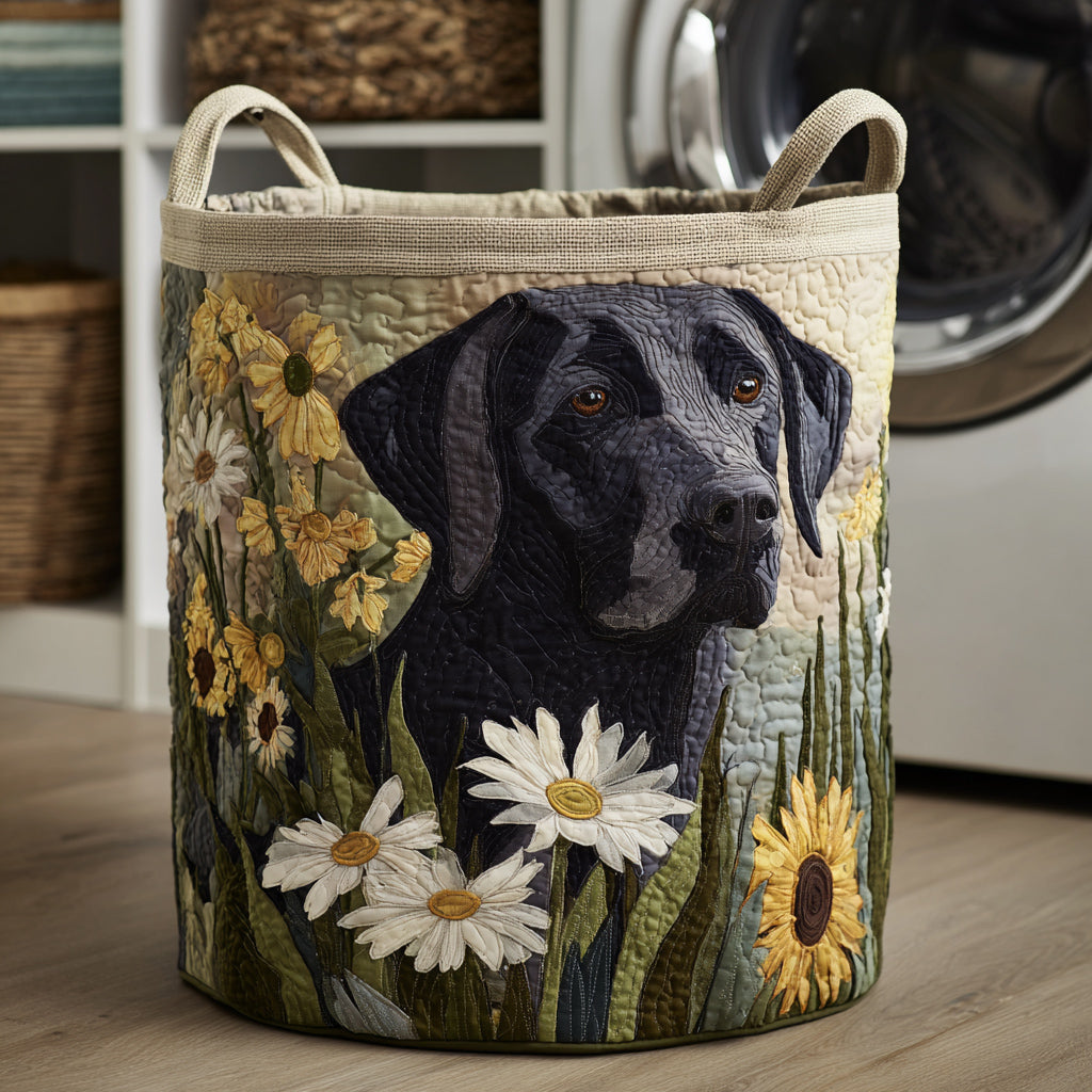 Kosz na pranie Black Lab Blooms