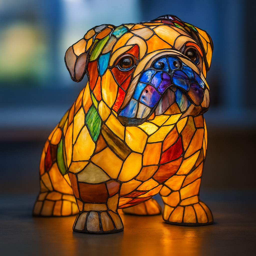 Witrażowy Buldog
