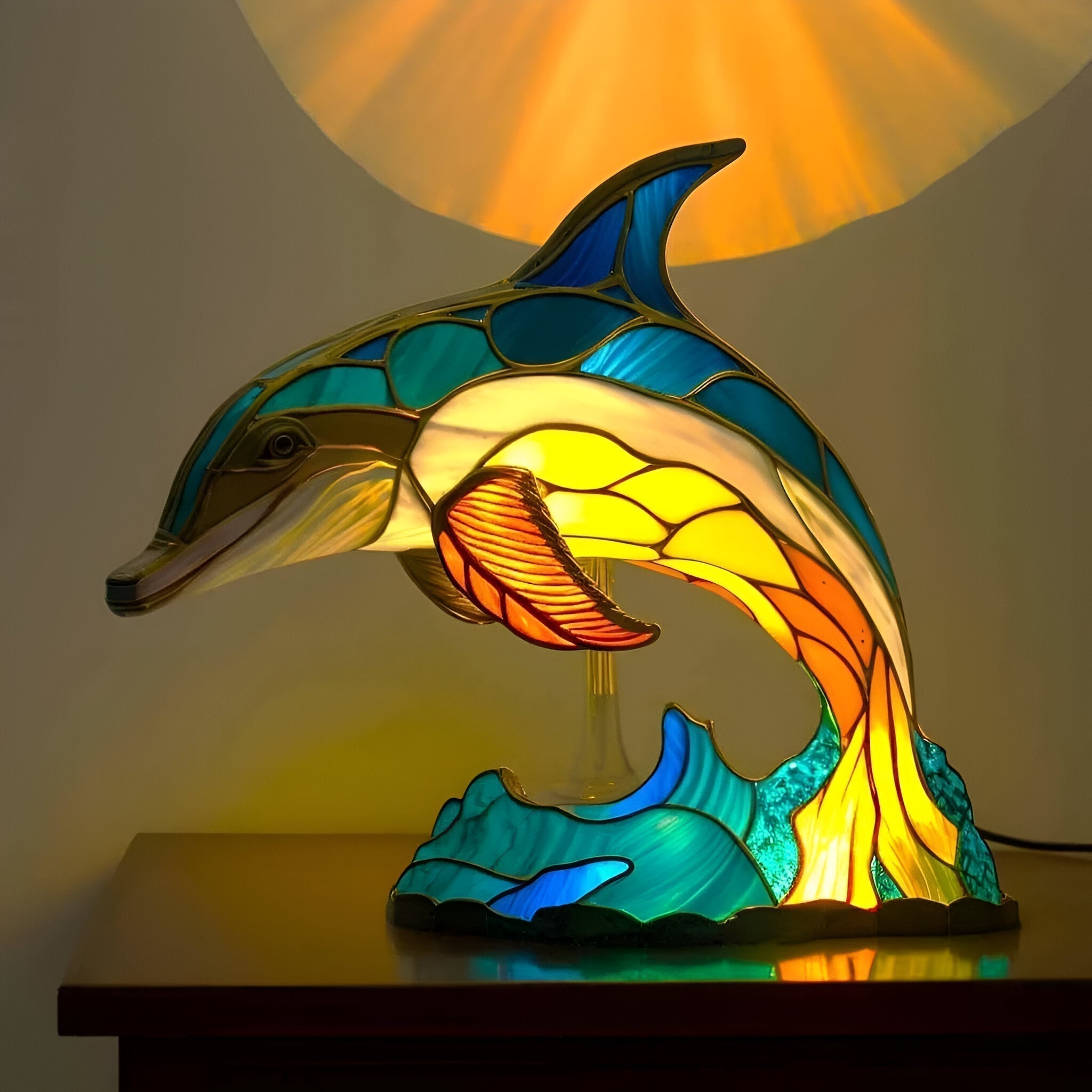 Witrażowy Delfin