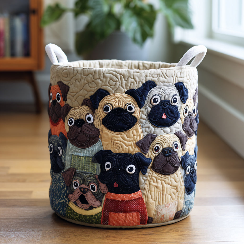 Kosz na pranie z motywem Pug Spirit