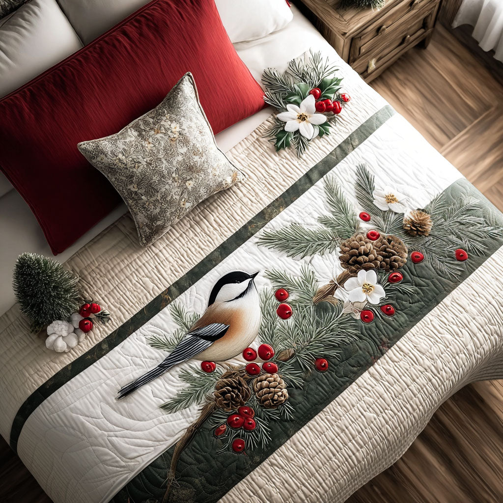 Pokrowiec na Łóżko Pikowany Śnieżny Sosna Perch NCU0PT9098