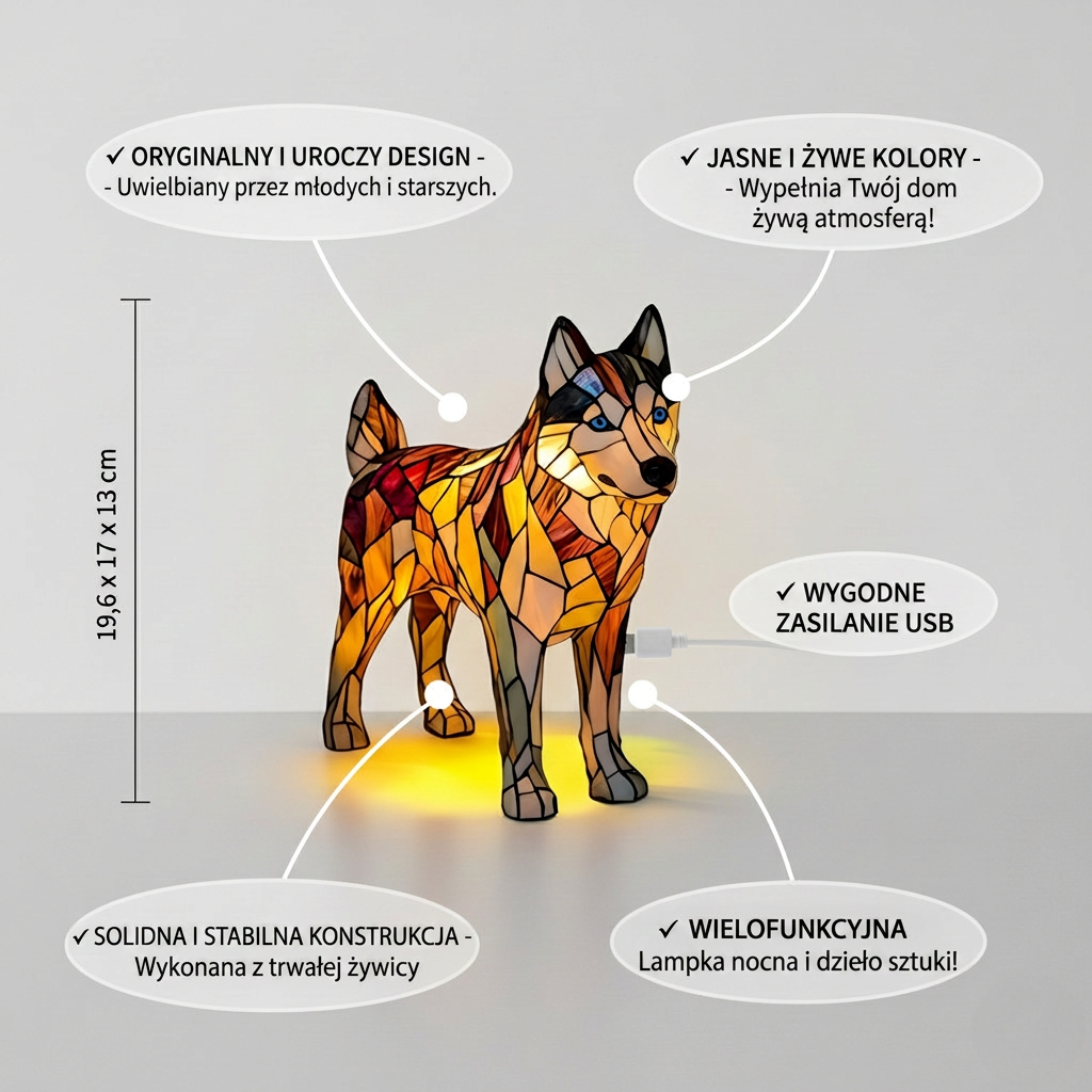 Mozaikowy Husky