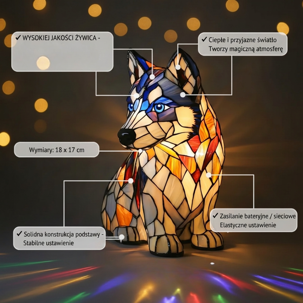 Witrażowy Husky